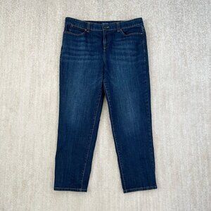 Talbots Outlet Boyfriend Dark Wash Simply Flattering Five Pocket Blue Jeans 16